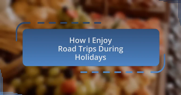 How I Enjoy Road Trips During Holidays