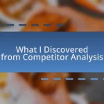 What I Discovered from Competitor Analysis